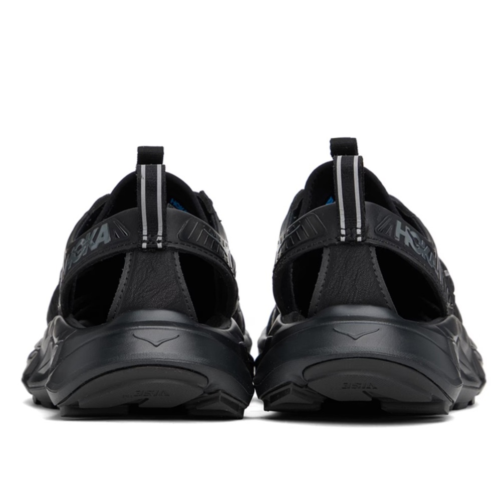 HOKA Black Hopara Sandals Size 11.5 - Picture 2 of 7